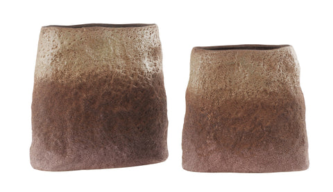 CVVSA1082 Pioneer Stone Vases Set of 2